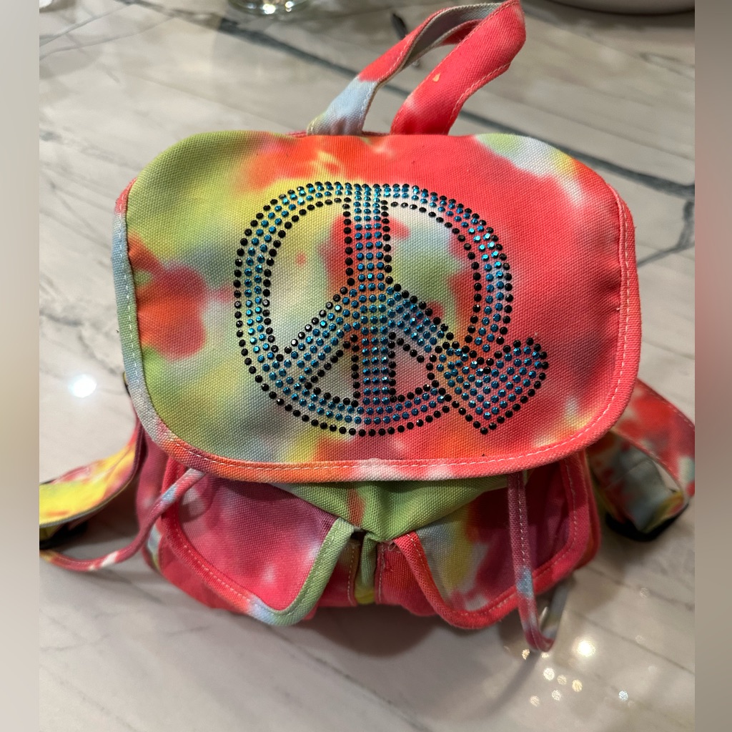 Adorable Undee Bandz Peace Tie Dye Mini Backpack